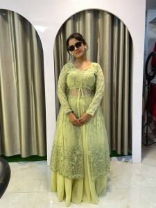 Mint Green Same Sequins Two Piece Outer Set