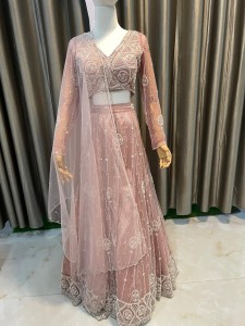 Peach Beaded Mermaid Lehenga (Beaded Wala) - BLPeMerBel020
