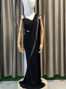 Black Ready to Wear Sari