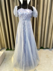 Ocean Blue Gown (Beaded Chest)