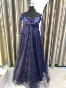 Navy Blue Shining Tiktik Gown