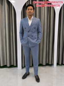 Bluish Double bottom Coat Pant