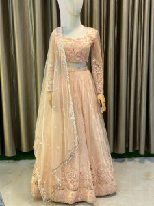 Peach Lehenga with Same Colour Lining - NLPeLi036