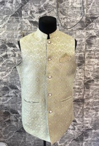 Mint Green Modicoat with golden Details