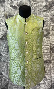 Lemon Green Modicoat With Silver Detailing