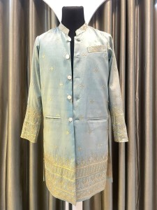 Nude Sky Golden Details Sherwani