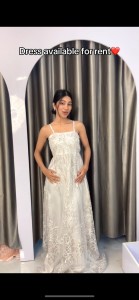 White Beaded Party Dress (String Wala) - PDWBeStr029