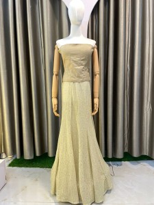 Golden Glitters stitchable skirt with Plan corsette Dress