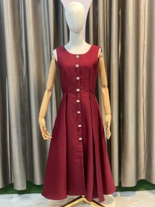 Maroon Short Frock - PDMaShFro055