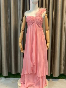 Baby Pink One piece (Feather on one side) - PDBaPiFea024