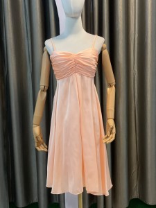 Peach Short Dress Chest Cross String - PDPeShStr011