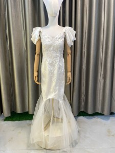 White Mermaid Type Gown