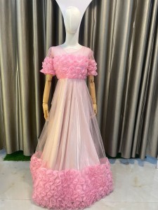 Baby Pink Pataka Gown (Maternity)