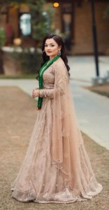Rose Gold Beaded Lehenga