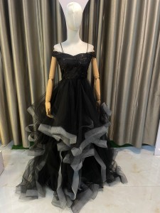 Black fishnet Gown